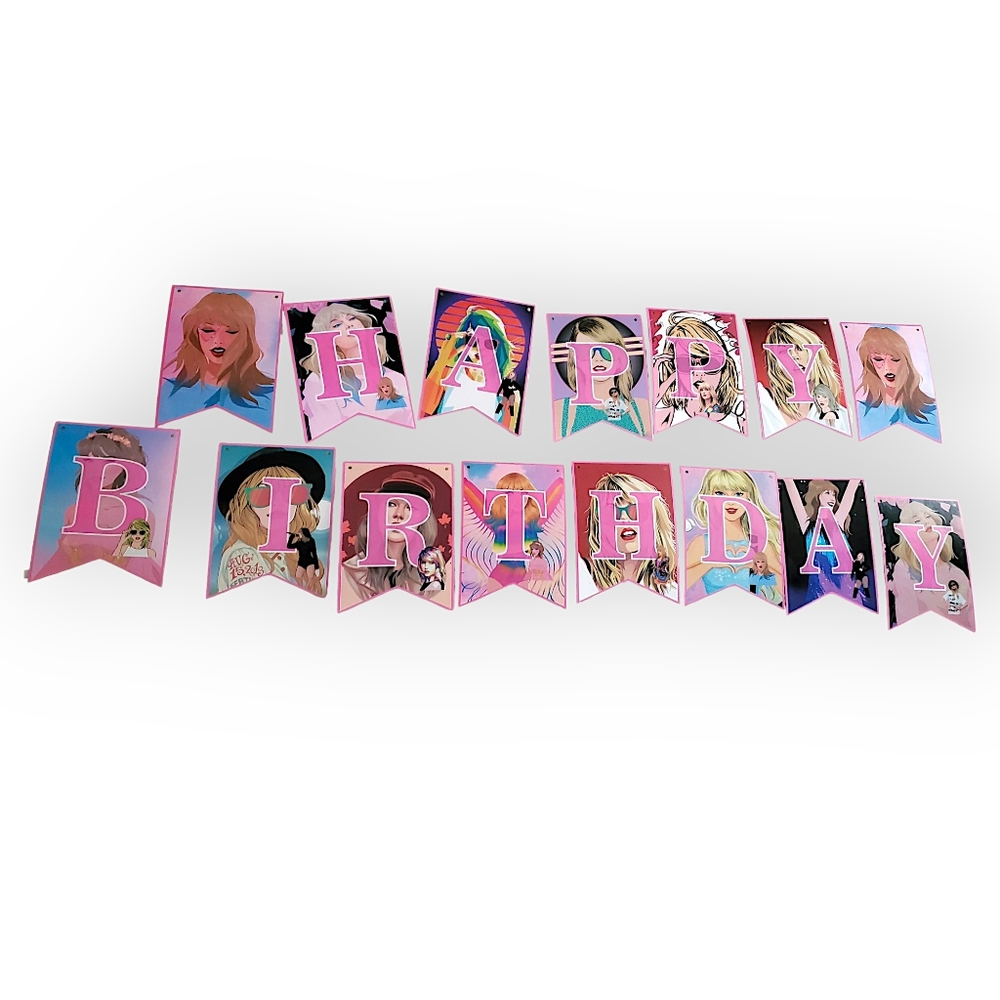 Taylor Swift  Decorative Birthday Banner